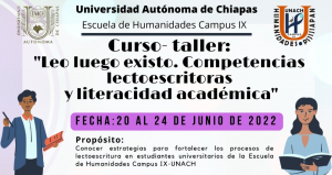 Curso-taller: "Leo luego existo". Competencias Lectoescritoras y literacidad académica"