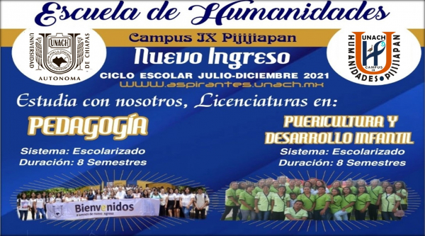 Oferta educativa de la Escuela de Humanidades Campus IX