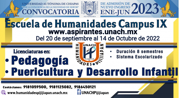 Oferta Edecuativa Escuela de Humanidades Campus IX