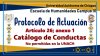Protocolo de Actuación: Catálogo de Conductas