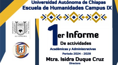 1er Informe de actividades académicas y administrativas 2024 - 2028