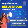 Resultados de Examen de Admisión, periodo Julio - Diciembre 2021