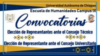 Convocatoria para elección de Consejero Tecnico y Universitario